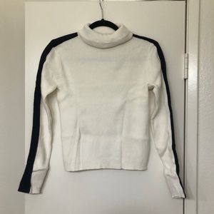 Brandy Melville white striped turtleneck